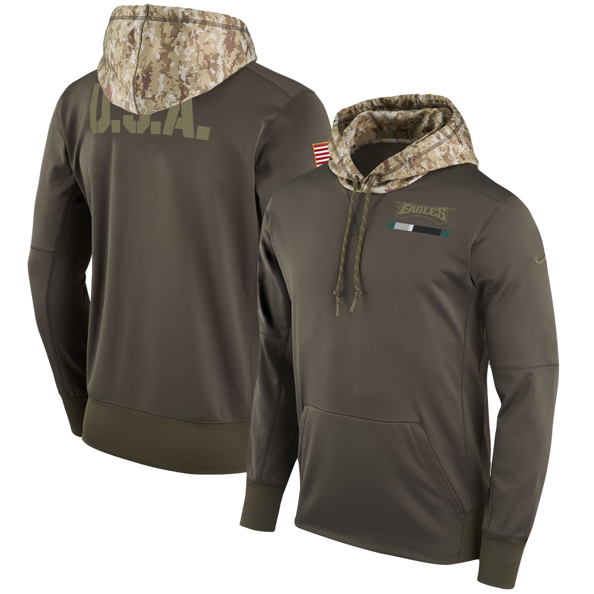 Men NFL Philadelphia Eagles Nike Olive Salute To Service Hoodie Green->dallas cowboys->NFL Jersey